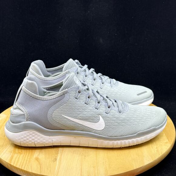 Nike Free Run RN 2018 Wolf Grey White Sneakers 942836-003 Mens Size 13 - Picture 5 of 10
